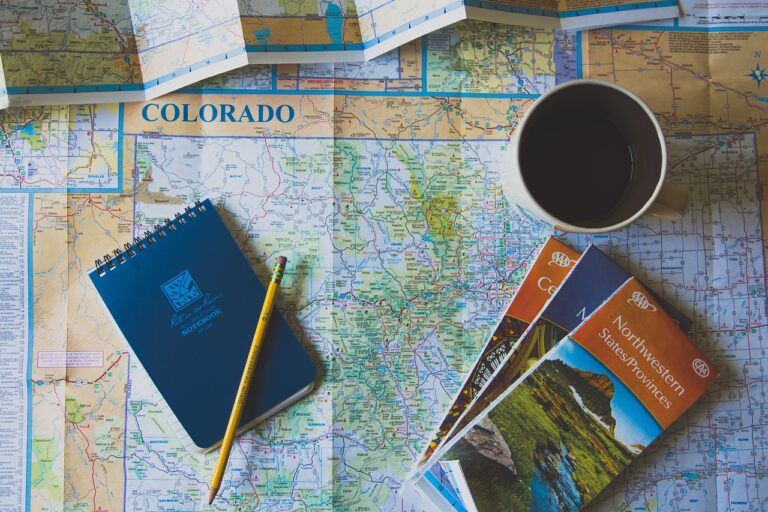 geography, world map, world, map, paper, brochure, notebook, pen, coffee, travel